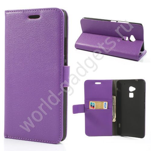 Горизонтальный чехол для HTC One MAX (фиолетовый)