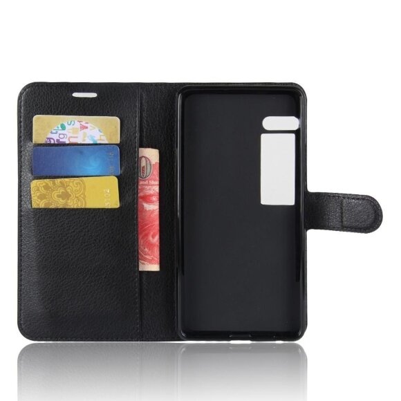 Чехол с визитницей для Meizu Pro 7 (черный) Чехол с визитницей для Meizu Pro 7 (черный)