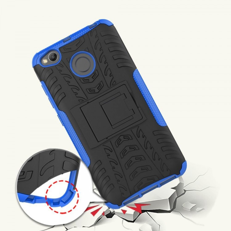 Чехол Hybrid Armor для Xiaomi Redmi 4X (черный + голубой)