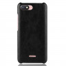 Чехол Litchi Texture для Xiaomi Redmi 6A (черный)