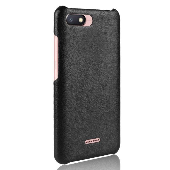 Чехол Litchi Texture для Xiaomi Redmi 6A (черный) Чехол Litchi Texture для Xiaomi Redmi 6A (черный)