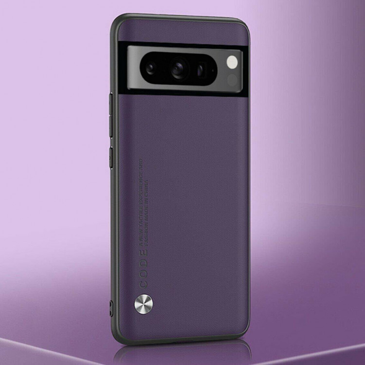 Чехол из искусственной кожи для Google Pixel 8 Pro (темно-фиолетовый)