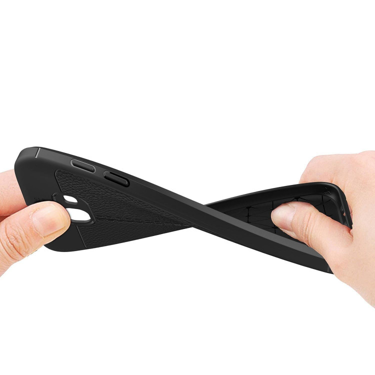 Чехол-накладка Litchi Grain для Samsung Galaxy A7 (2017) SM-A720F (серый)