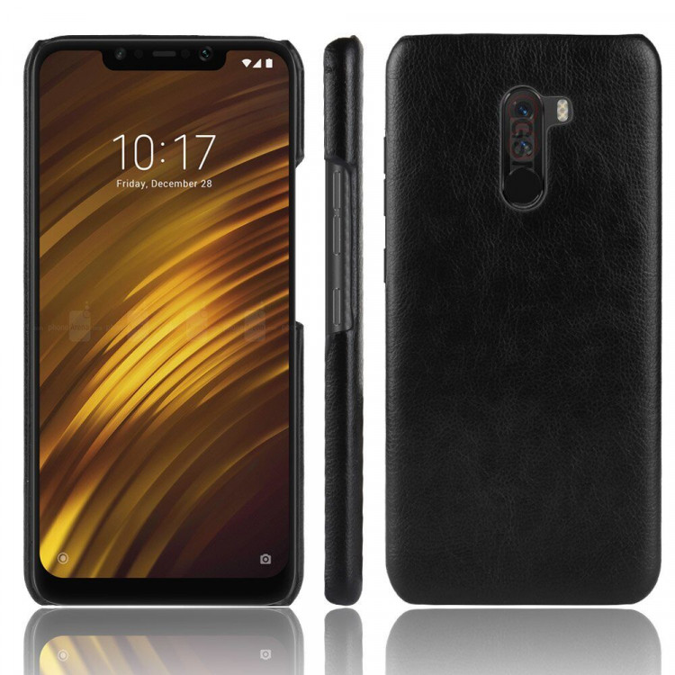 Чехол Litchi Texture для Xiaomi Pocophone F1 / Poco F1 (черный)
