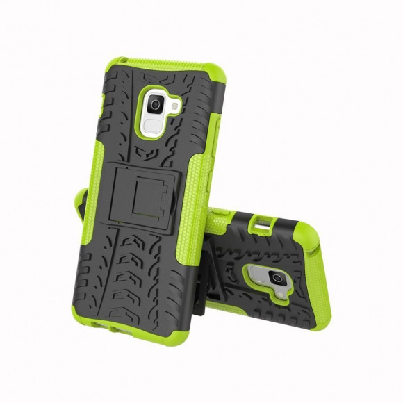 Чехол Hybrid Armor для Samsung Galaxy A8 Plus (2018) (черный + зеленый) Чехол Hybrid Armor для Samsung Galaxy A8 Plus (2018) (черный + зеленый)