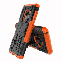 Чехол Hybrid Armor для Samsung Galaxy S9+ (черный + оранжевый)
