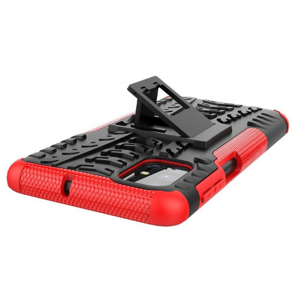 Чехол Hybrid Armor для Samsung Galaxy M51 (черный + красный)