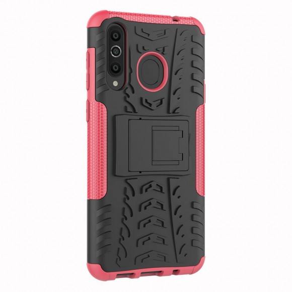 Чехол Hybrid Armor для Samsung Galaxy A8s (черный + розовый)