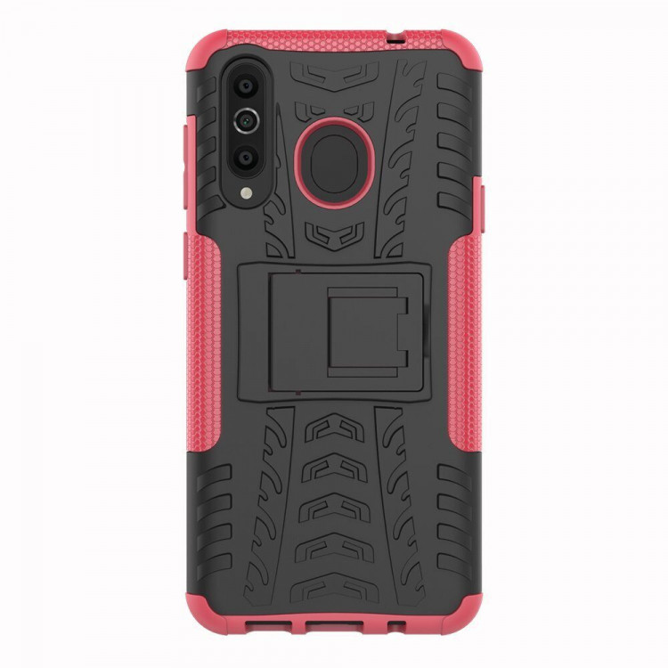 Чехол Hybrid Armor для Samsung Galaxy A8s (черный + розовый)