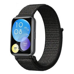 Нейлоновый ремешок для Huawei Watch Fit 2 (черно-коричневый)