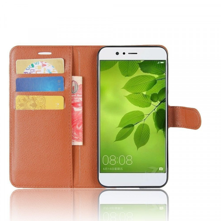 Чехол с визитницей для Huawei Nova 2 (коричневый)