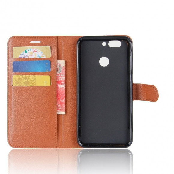 Чехол с визитницей для Huawei Nova 2 (коричневый) Чехол с визитницей для Huawei Nova 2 (коричневый)
