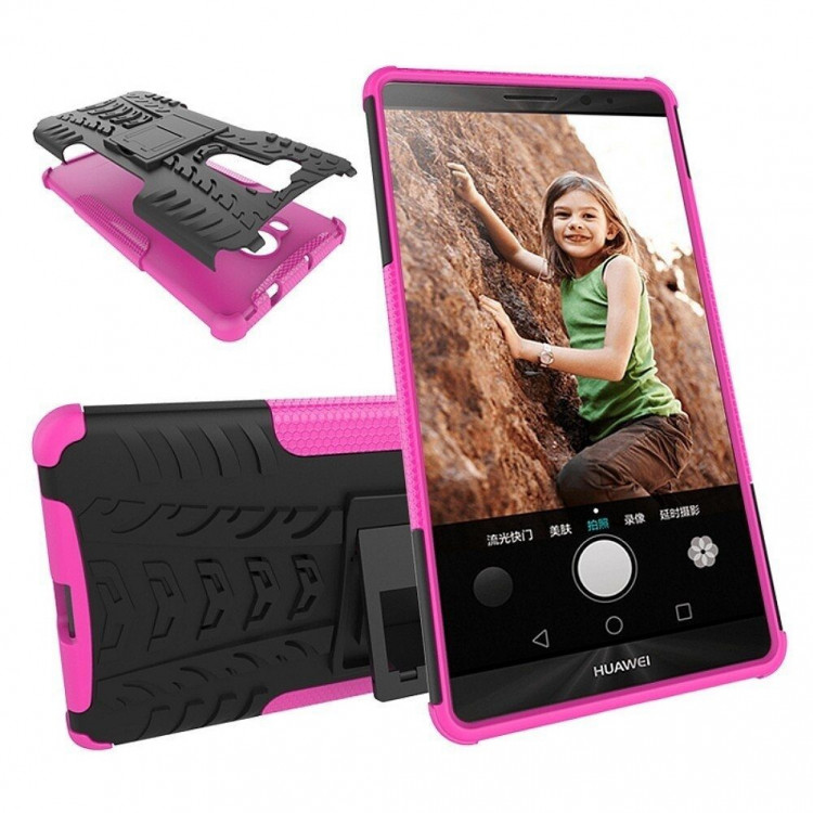 Чехол Hybrid Armor для Huawei Mate 8 (черный + розовый)