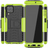 Чехол Hybrid Armor для Samsung Galaxy A22 (черный + зеленый)