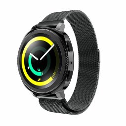 Миланский сетчатый браслет Luxury для Samsung Gear Sport / Gear S2 Classic / Galaxy Watch 42мм / Watch Active / Watch 3 (41мм) / Watch4 (черный)