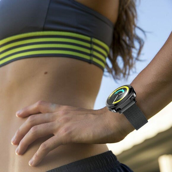 Миланский сетчатый браслет Luxury для Samsung Gear Sport / Gear S2 Classic / Galaxy Watch 42мм / Watch Active / Watch 3 (41мм) / Watch4 (черный) Миланский сетчатый браслет Luxury для Samsung Gear Sport / Gear S2 Classic / Galaxy Watch 42мм / Watch Active / Watch 3 (41мм) / Watch4 (черный)