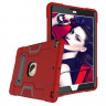 Гибридный TPU чехол для Apple iPad 10.2 (красный + черный)