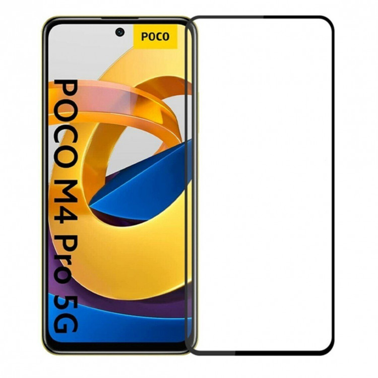 Защитное стекло 3D для Xiaomi Poco M4 Pro 5G (черный)