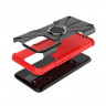 Чехол Armor Shockproof Ring Holder для Tecno Spark Go 2022 (черный + красный)