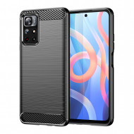 Чехол-накладка Carbon Fibre для Xiaomi Poco M4 Pro 5G (черный) Чехол-накладка Carbon Fibre для Xiaomi Poco M4 Pro 5G (черный)