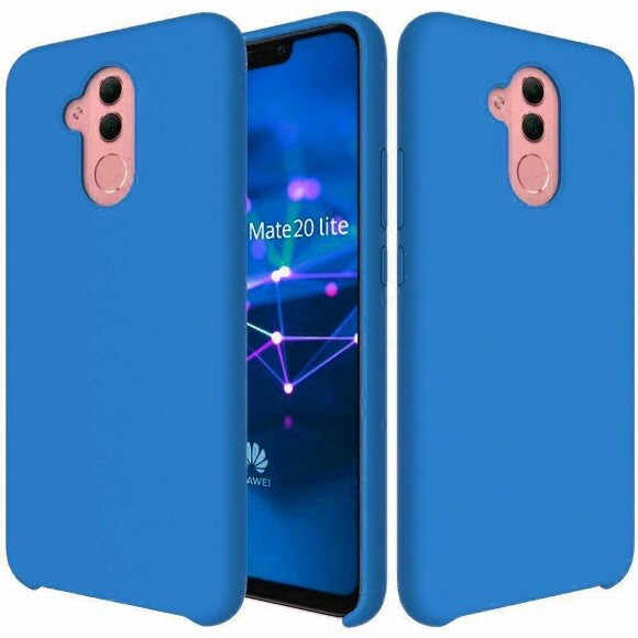 Силиконовый чехол Mobile Shell для Huawei Mate 20 Lite (голубой)