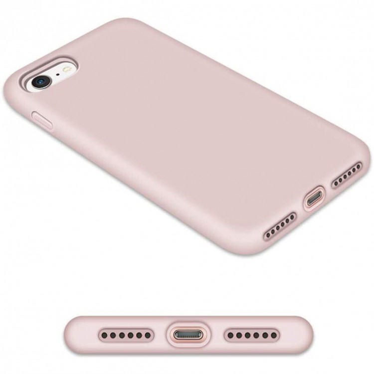 Силиконовый чехол Mobile Shell для iPhone 8 / iPhone 7 / iPhone SE (2020) / iPhone SE (2022) (розовый)