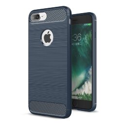 Чехол - накладка Carbon Fibre для iPhone 7 Plus / iPhone 8 Plus (темно-синий)