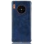 Кожаная накладка-чехол для Huawei Mate 30 Pro (синий)