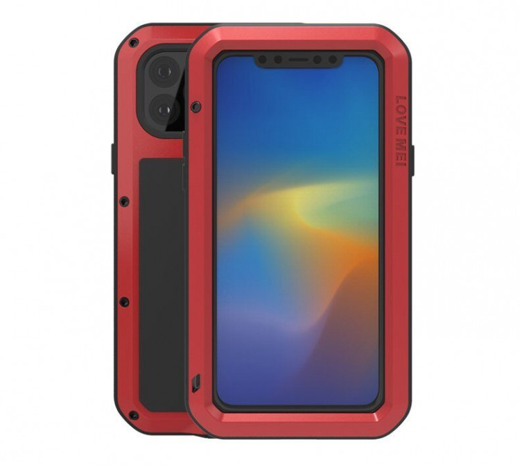 Гибридный чехол LOVE MEI для iPhone 11 Pro (красный)