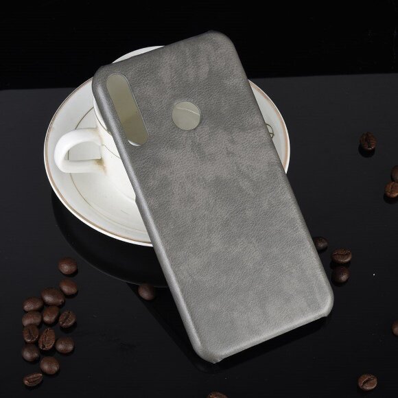 Кожаная накладка-чехол для Huawei P40 lite E / Honor 9C (серый) Кожаная накладка-чехол для Huawei P40 lite E / Honor 9C (серый)