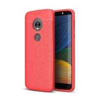 Чехол-накладка Litchi Grain для Motorola Moto E5 (красный)