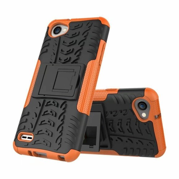Чехол Hybrid Armor для LG Q6 / LG Q6a / LG Q6+ (черный + оранжевый) Чехол Hybrid Armor для LG Q6 / LG Q6a / LG Q6+ (черный + оранжевый)