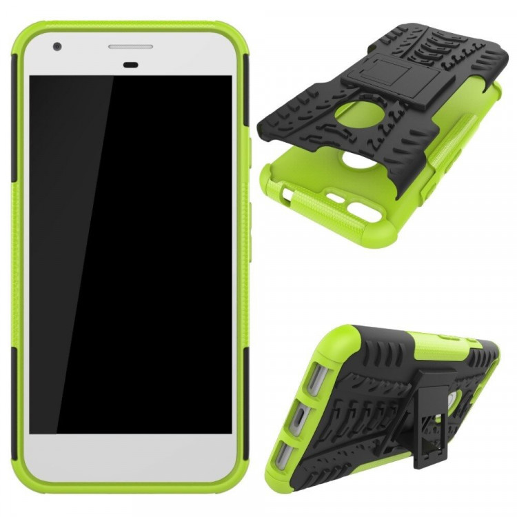 Чехол Hybrid Armor для Google Pixel XL (черный + зеленый)