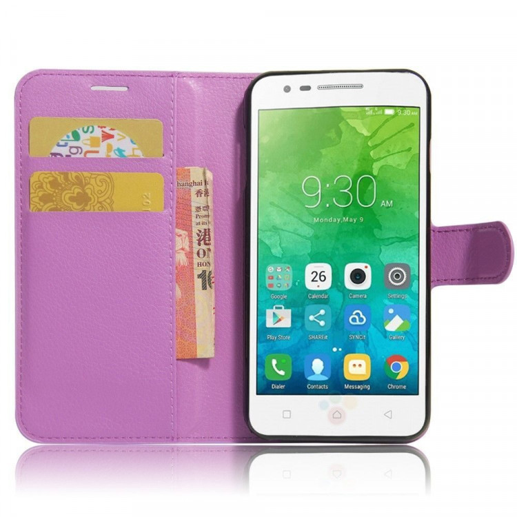 Чехол с визитницей для Lenovo Vibe C2 Power (фиолетовый)