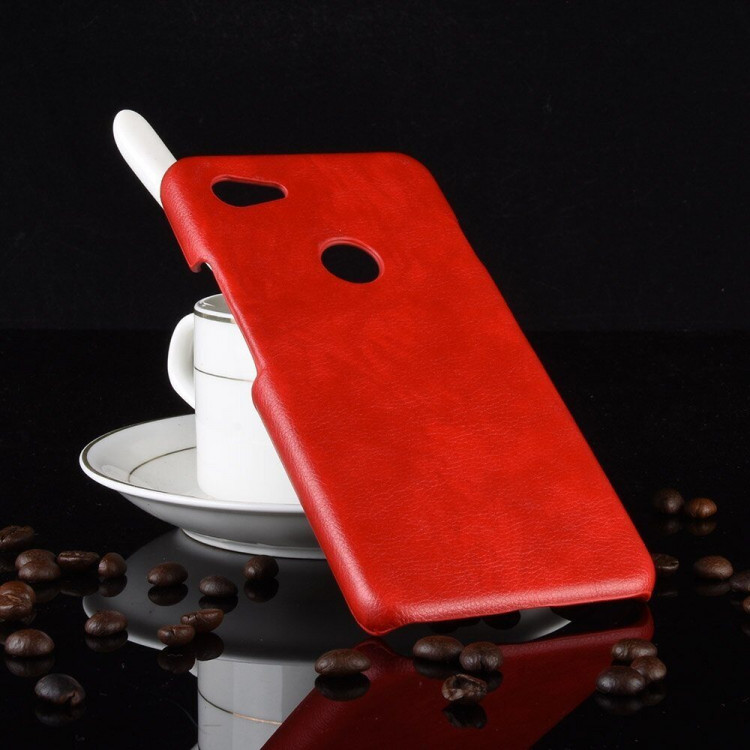 Кожаная накладка-чехол для Google Pixel 3a XL (красный)