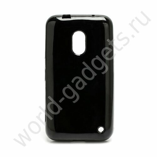 Пластиковый TPU чехол для Nokia Lumia 620 (черный)