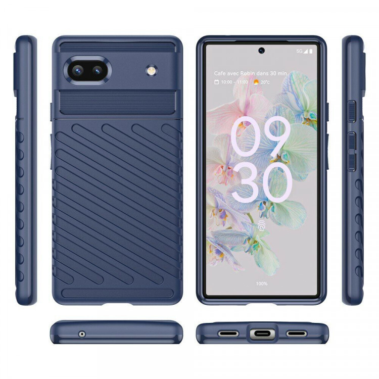 Чехол-накладка Thunder Series для Google Pixel 6a (темно-синий)