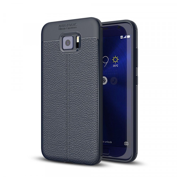 Чехол-накладка Litchi Grain для Asus Zenfone 4V V520KL (темно-синий)