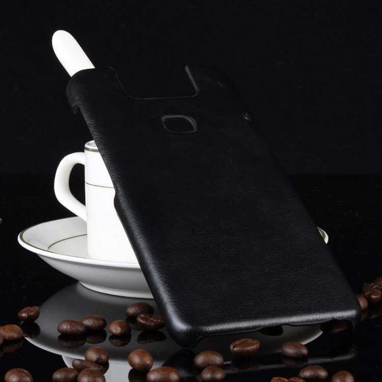 Кожаная накладка-чехол для Asus Zenfone 6 ZS630KL (черный)