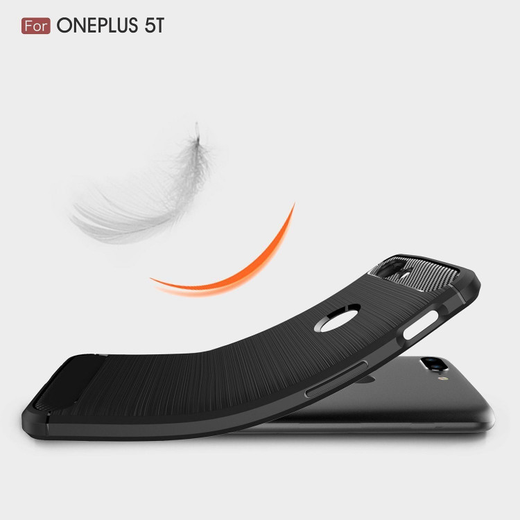Чехол-накладка Carbon Fibre для OnePlus 5T (черный)