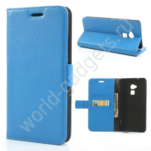 Горизонтальный чехол для HTC One MAX (голубой)