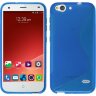 Нескользящий чехол для ZTE Blade S6 (голубой)