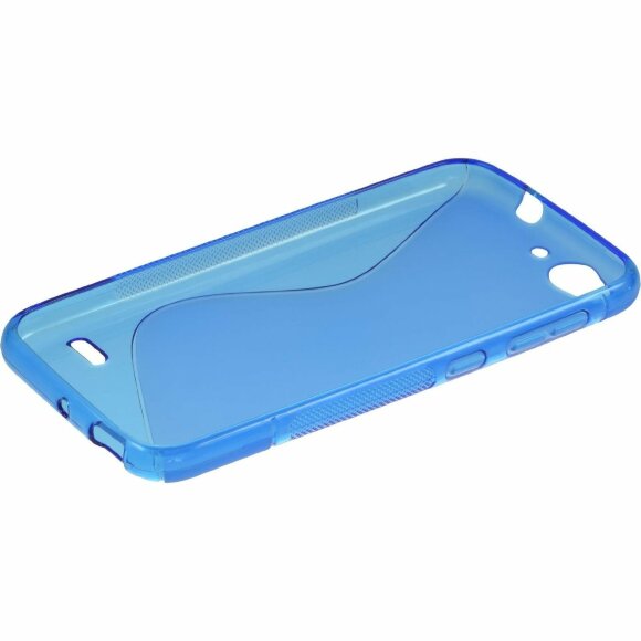 Нескользящий чехол для ZTE Blade S6 (голубой)