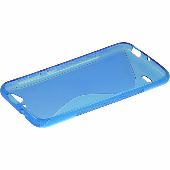 Нескользящий чехол для ZTE Blade S6 (голубой)