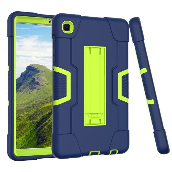 Гибридный TPU чехол для Samsung Galaxy Tab A7 Lite SM-T220 / SM-T225 (темно-синий+зеленый)