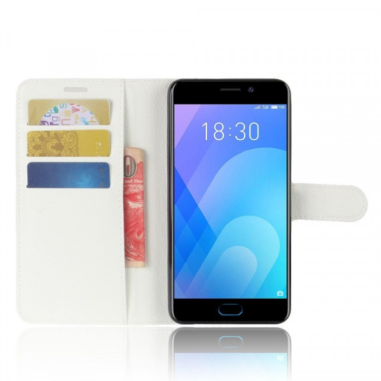 Чехол с визитницей для Meizu M6 Note (белый)