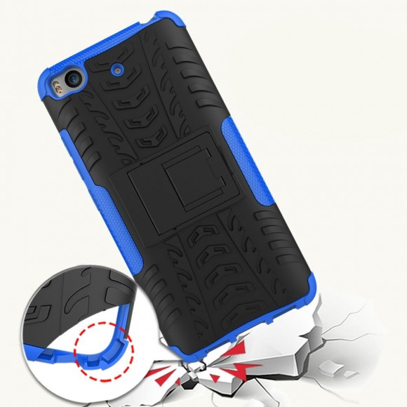 Чехол Hybrid Armor для Xiaomi Mi5S (черный + голубой)