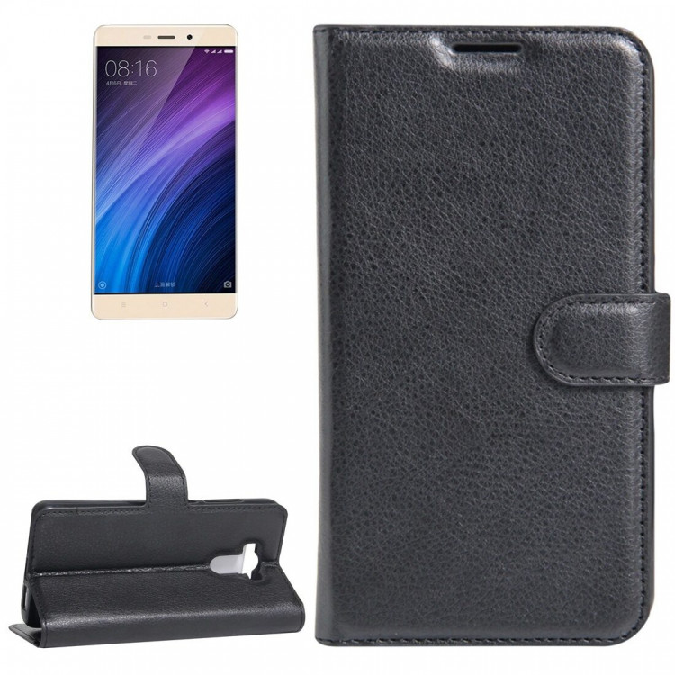 Чехол с визитницей для Xiaomi Redmi 4 / 4 Pro / 4 Prime (черный)