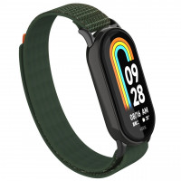 Ремешок с нейлоновой петлей для Xiaomi Mi Smart Band 8, Xiaomi Mi Band 8 (армейский зеленый)
