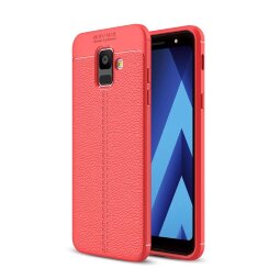 Чехол-накладка Litchi Grain для Samsung Galaxy A6 (красный)